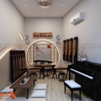 Thiết kế phòng dạy đàn 18m2 tại Cổ Nhuế chuẩn mực cho trải nghiệm học đàn chất lượng